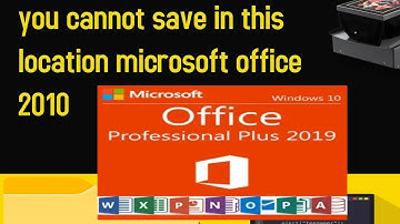 How to fix " you cannot save in this location Microsoft office 2010"