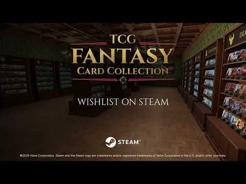 TCG: FANTASY Card Collection gameplay: fantasy cards laid out in a room