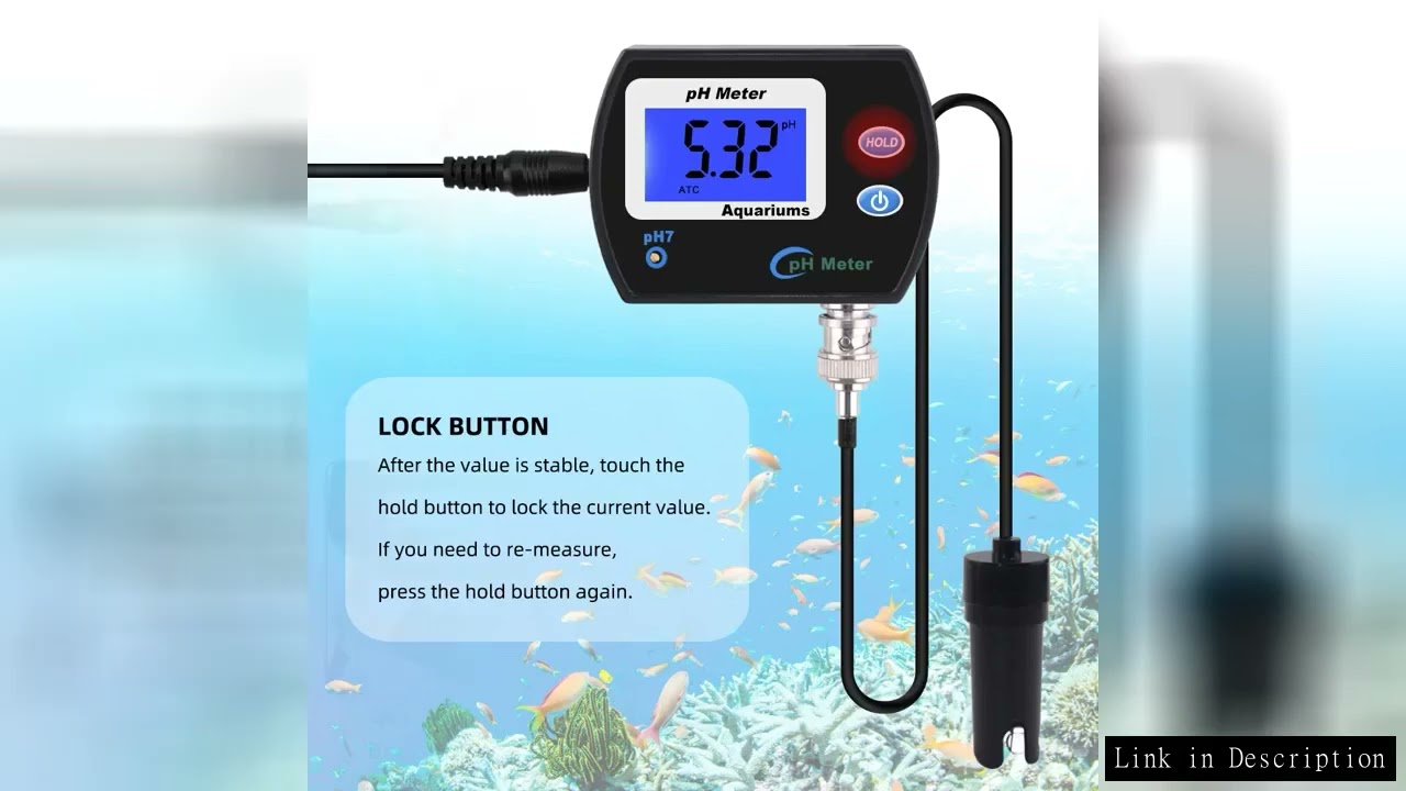 Professional Accurate pH Meter for Aquarium Multi-parameter Water Quality Monitor Online pH monitor