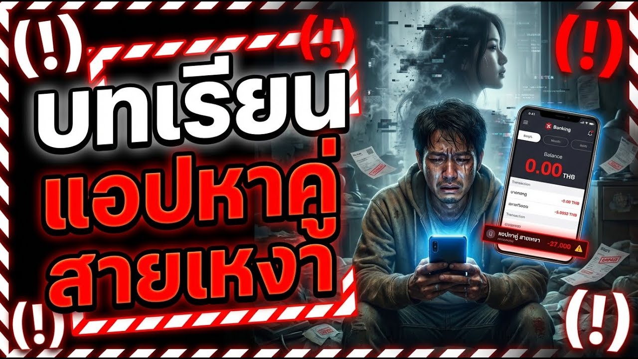 รักลวงตา เตือนภัยสายเหงา บทเรียนราคาแพง จากแอปหาคู่ที่คนไทยต้องดูก่อนหมดตัว เงินออมทั้งชีวิตหายวับ!