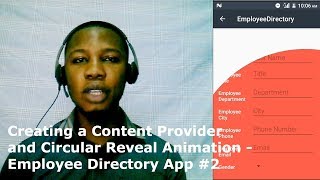 Content Provider and Circular Reveal Animation - Employee Directory App #2