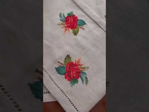 Kırmızı Güller Zevkle işlendi | Red Roses Crossstitch