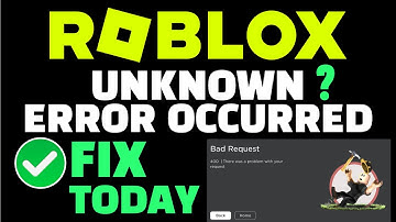 Roblox An Unknown Error Occurred. Please Try Again ? Roblox Down ? Fix Something Went Wrong ?