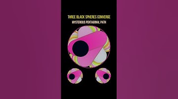 Three black spheres converge.#bouncingball #maths #viralvideo #python #funny