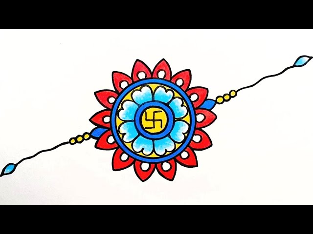 How to draw and color a baby sister tying brother Rakhi | Rakhi, Drawings,  Kids