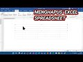 Tutorial Menghapus Excel Spreadsheet Yang Ada di Lembar Word