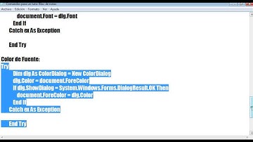 Hacer un editor de texto en visual basic 2008 express parte 3