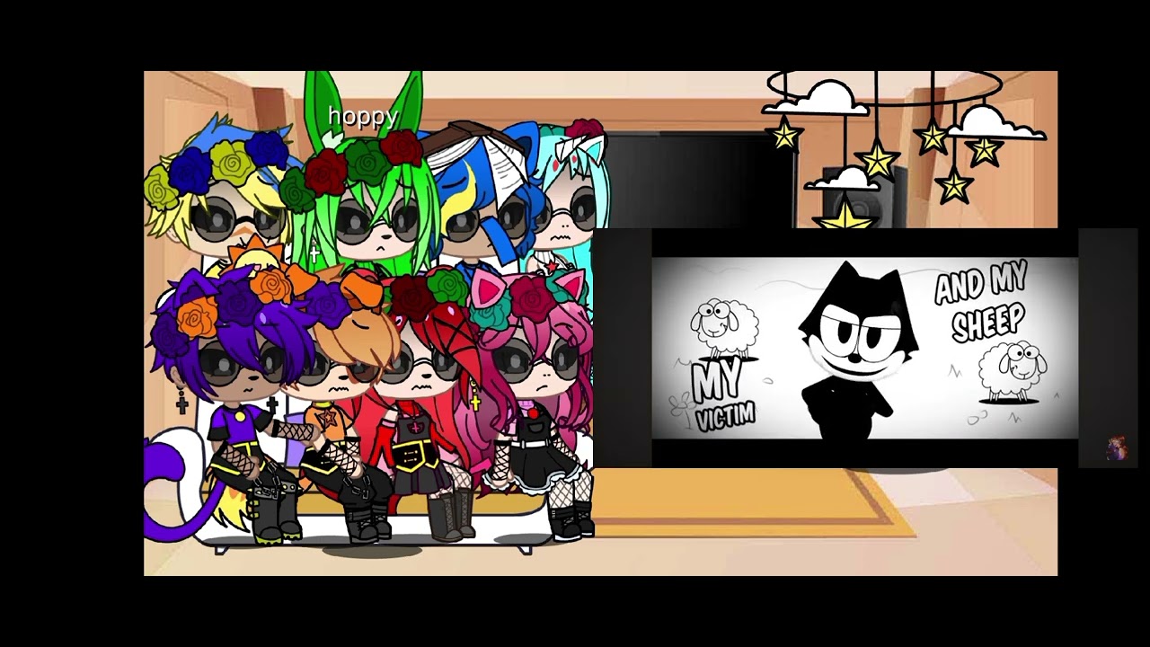 🌈Los smiling critters🌈 reaccionan a Cartoon cat 🐱🖤versión "run away"