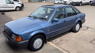 Ford Escort MK4 1.6 Ghia walk around (Outside) and she is for sale. Part 1