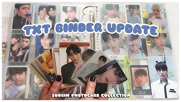 ☁️ organizing + storing new txt photocards in my binder | soobin collection