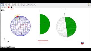 3D Solids of revolution (sphere vs cylinder) with Geogebra4.25