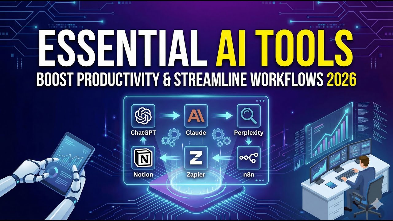 Essential AI Tools to Boost Productivity and Streamline Workflows in 2026