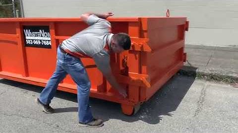 WasteNow Roll Off Dumpster Door Operation