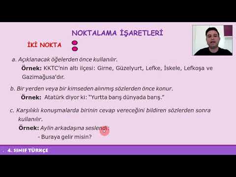 4. SINIF TÜRKÇE NOKTALAMA İŞARETLERİ