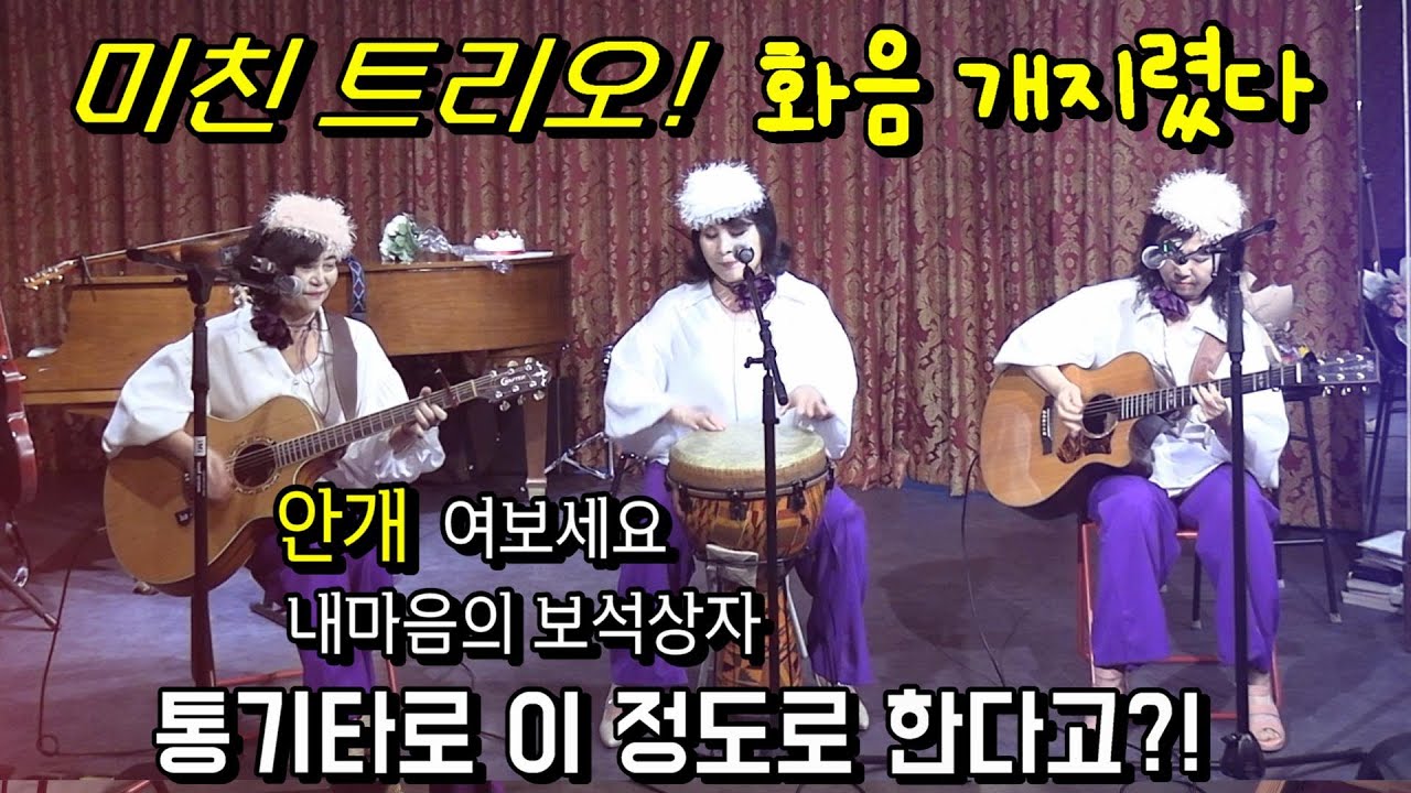 화음 개지렸다! 미친 민들레트리오~ 통기타로 이 정도로 한다고?! (안개, 여보세요, 내마음의 보석상자)