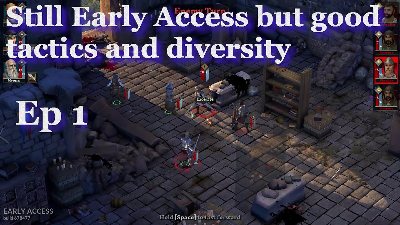 The Hand of Merlin gameplay 2022 - Lets Play Part 1 - Turn Based Roguelike RPG - Medieval Fantasy