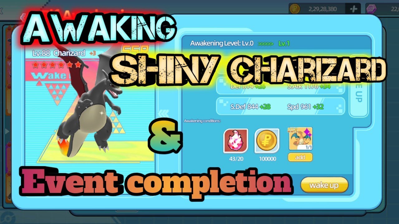 Hidden Pokemon Game! Waking up shiny Charizard and event completion! |Ultra Era Pet|
