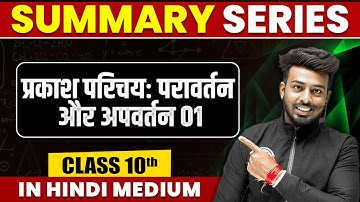 Summary of प्रकाश परिचयः परावर्तन और अपवर्तन 01 | Physics | Class 10th Hindi Medium