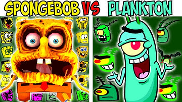 ALL SPONGEBOB VS PLANKTON TEST | FNF Character Test | Gameplay VS Playground
