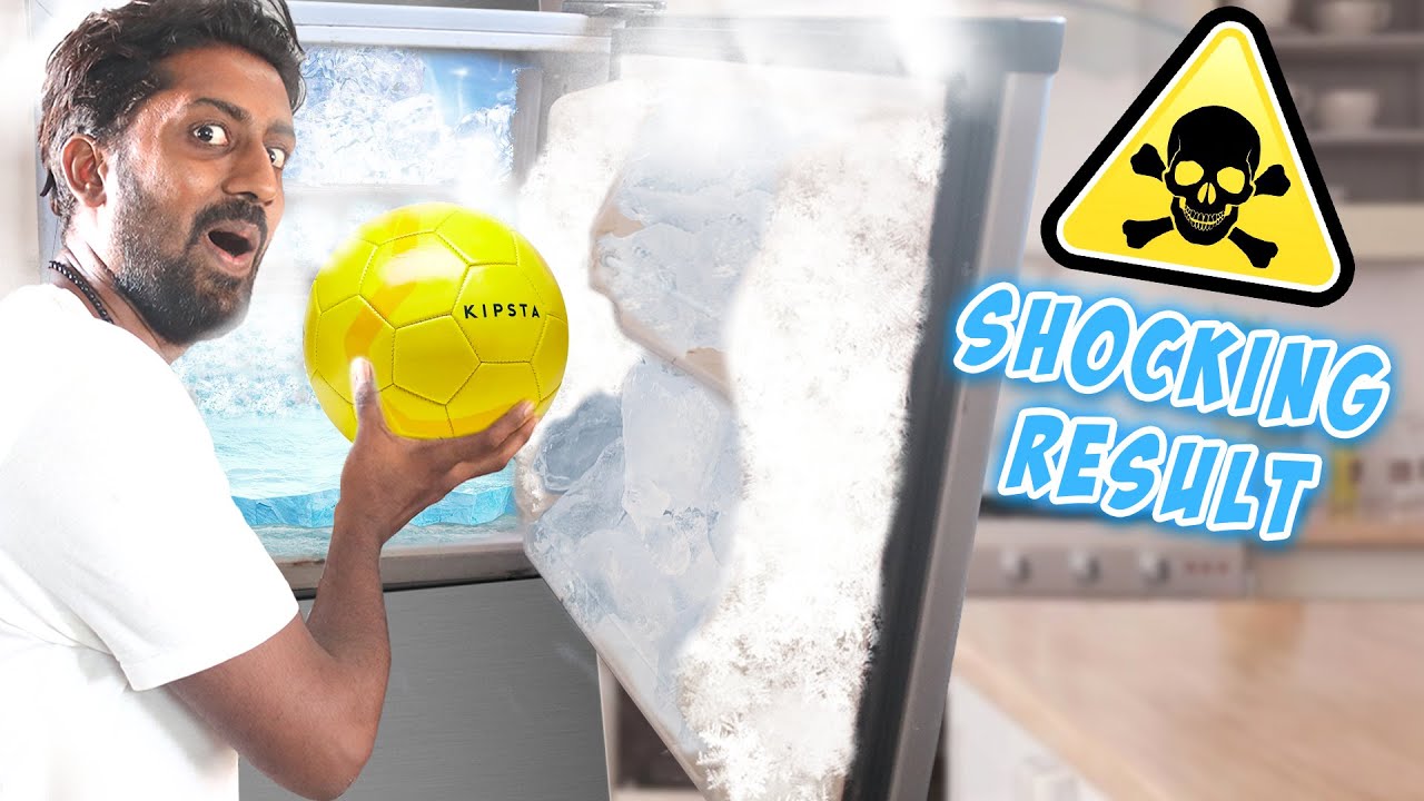 I put football in freezer for 24 hours! - YouTube