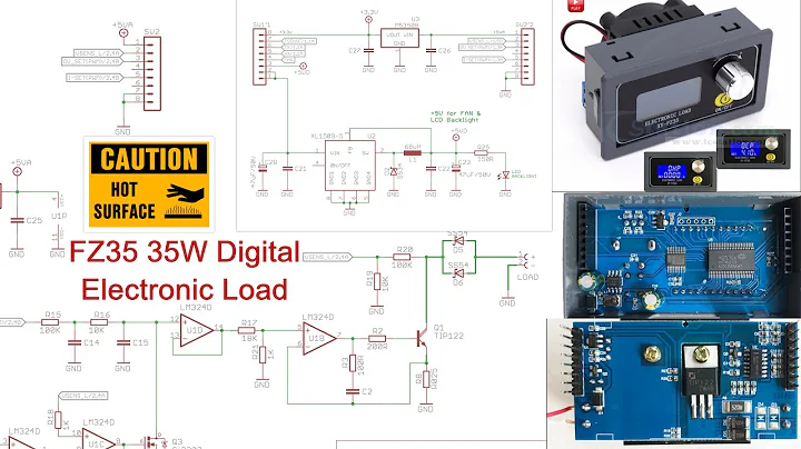 XY-FZ35 35W 25V 5A Mini Digital Electronic Load, Schematic,Teardown,Test (Not Bad!)