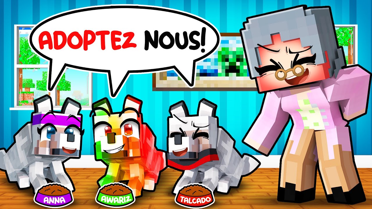 Nous sommes Adopté en chien sur Minecraft !