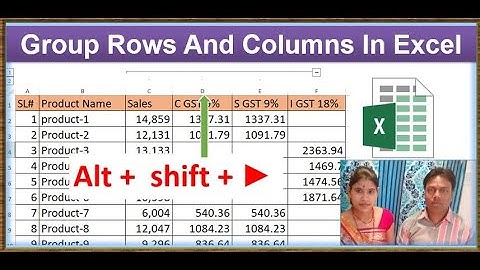 alt + shift +right arrow group rows in excel | excel shortcut keys in hindi | EXCEL