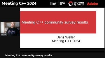 Meeting C++ community survey results - Jens Weller - Meeting C++ 2024