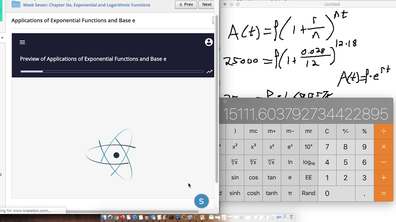 Applications of Exponential Functions and Base e - YouTube