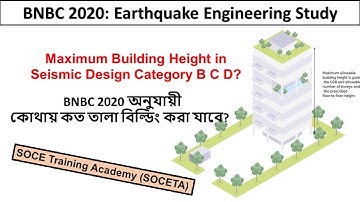 BNBC 2020: Earthquake Engineering | Maximum Building Height in Seismic Design Category B C D?