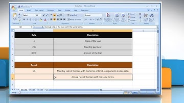 How to use Excel RATE Function :  Excel Tutorial