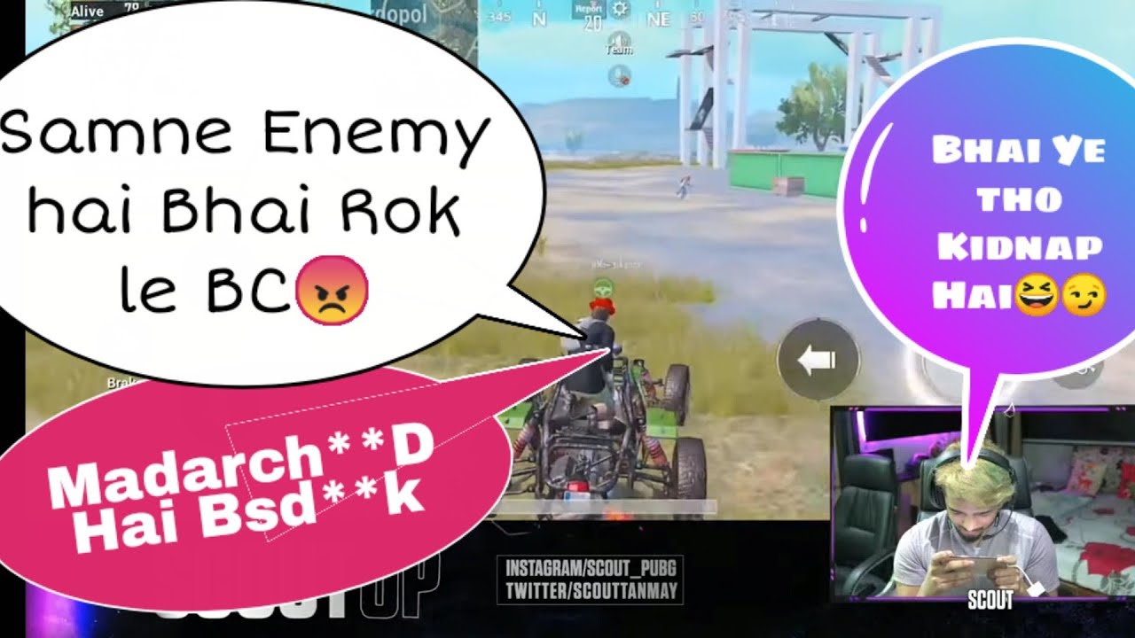 Most funny😝 Random| kidnap moment by scout | scout | part 1 | pubg mobile |