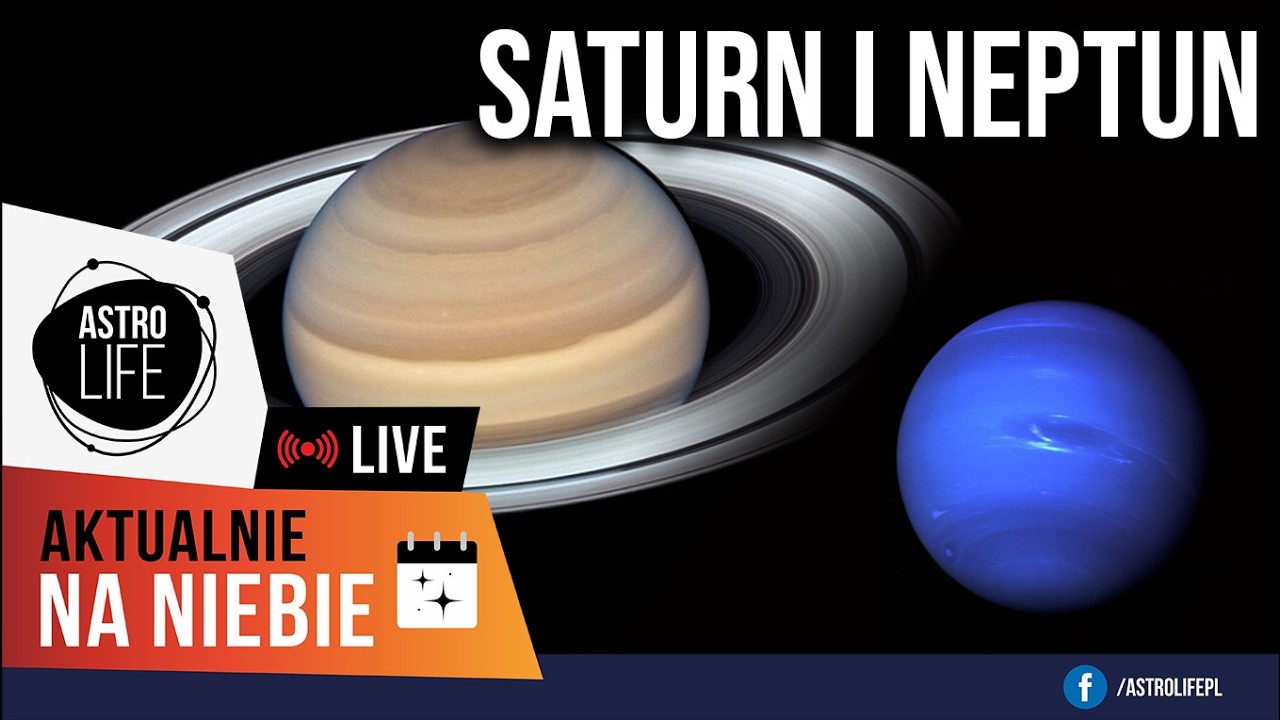Koniunkcja Saturna i Neptuna 🪐🔵 Księżyc przez teleskop 🌙