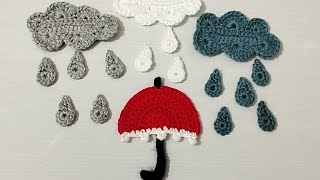 Kolay tığ işi şemsiye yapımı ✅ bebek örgüleri yelek süsü easy crochet