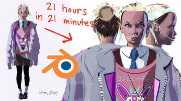 2D Concept Art to 3D Model with BLENDER (my entire process)