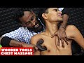 Wooden Tools Chest Massage by Tapas | Intense Head Massage for Sleep | Chiropractic Cracks | ASMR