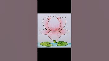 Easy lotus drawing #drawing #art #youtubeshorts #shorts