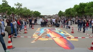 3D Pop-Up Street Art Museumplein Amsterdam Ruben Ponica And Adry Del Rocio