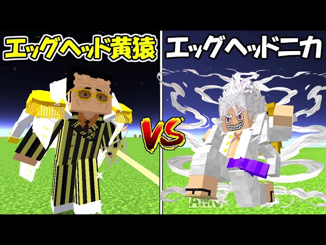 Minecraft】エッグヘッド黄猿vsエッグヘッドルフィ！！どっちが強い