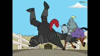 [Family Guy] Peter Defeats the Invincible Black Knight in Jousting !