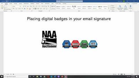 Inserting and Linking Your Digital Badge