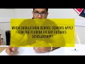 WHEN SHOULD HIGH SCHOOL SENIORS APPLY FOR FLORIDA BRIGHT FUTURES SCHOLARSHIP? - #collegeprep #FL