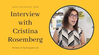 #DataforPolicy2016 - Interview with Cristina Rosemberg, Partner at Technopolis Ltd