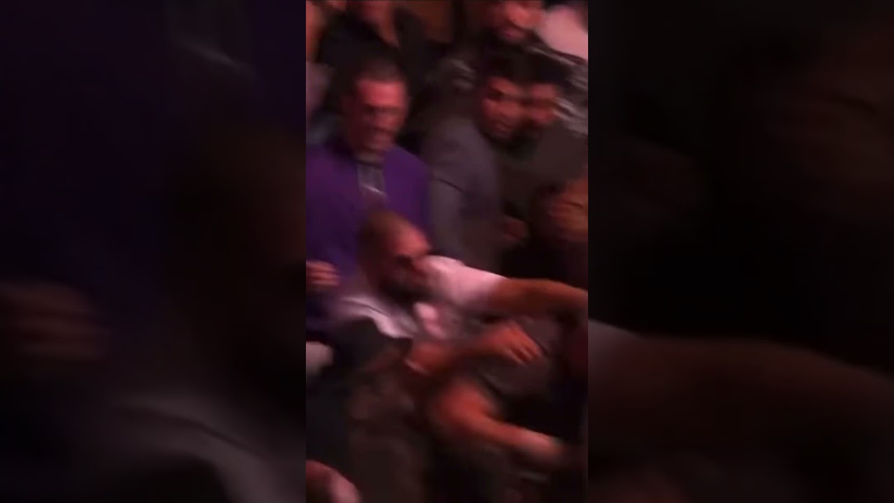 Sean Strickland vs Dricuss Du Plessis in the crowd at UFC 