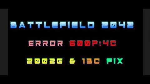 How to fix Battlefield 2042 error 2002G, 600p:4c, 13c:unable to load persistence data