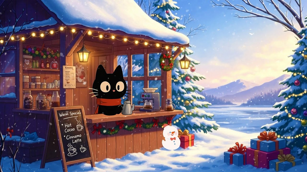 Christmas Coffee Corner ☕ Relaxing Lofi Beats for Study & Calm