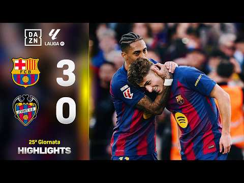 Video Il BARÇA non sbaglia, FLICK di nuovo CAPOLISTA: Barcellona-Levante 3-0 | La Liga | DAZN Highlights