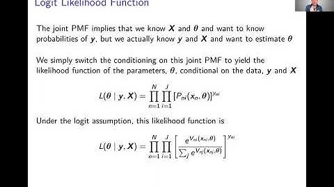 Week 7: Logit Estimation | Video 2: Logit Estimation