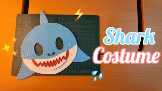 How to make a Shark Costume for kids, DIY Shark Mask using foamy - Momuscraft