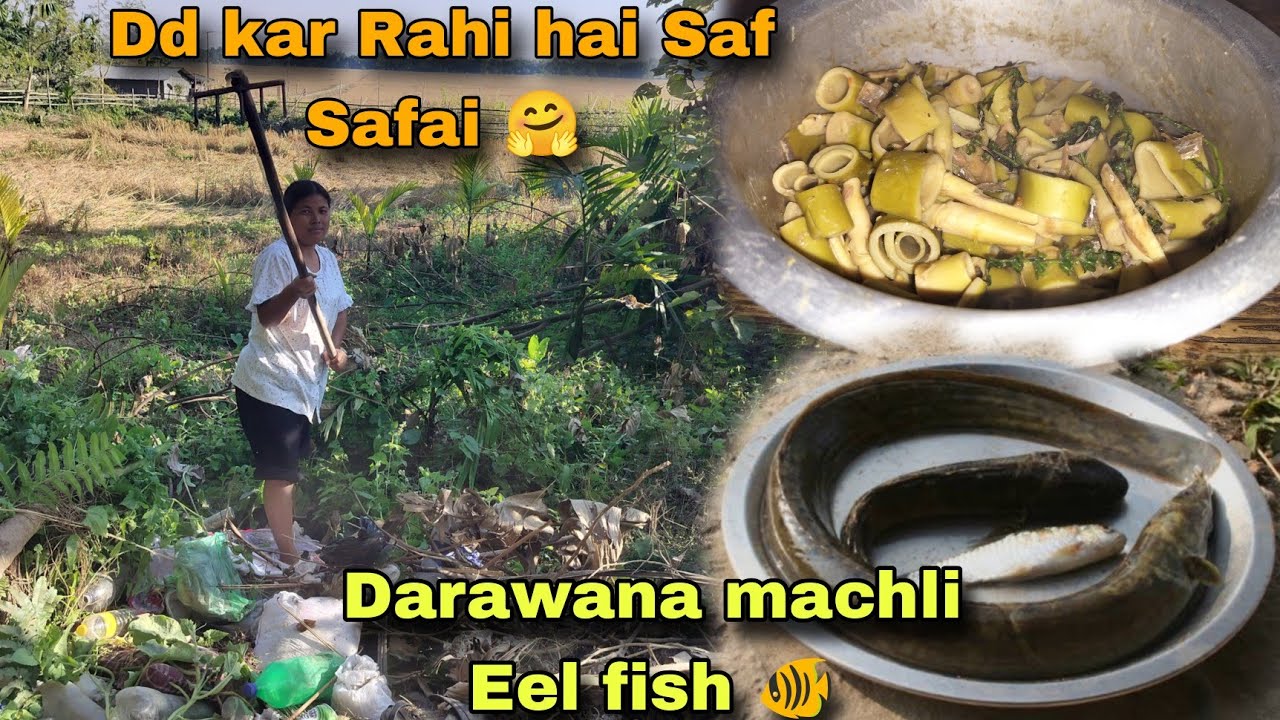 # sabse darawana machli Eel fish bana ker khayi 😋🤤 Dd kar Rahi hai Saf Safai 🤗